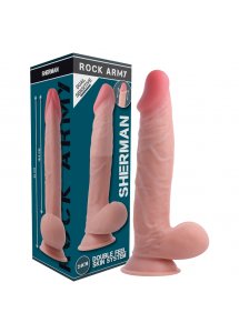 ROCK ARMY - REALISTYCZNE DILDO Z PRZYSSAWKĄ NATURALNE 24 CM