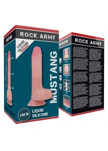 ROCK ARMY - REALISTYCZNE DILDO Z PRZYSSAWKĄ NATURALNE 18 CM
