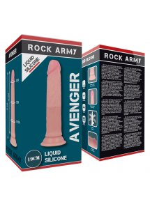 ROCK ARMY - REALISTYCZNE DILDO Z PRZYSSAWKĄ NATURALNE 19 CM