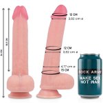 ROCK ARMY - REALISTYCZNE DILDO Z PRZYSSAWKĄ NATURALNE 24 CM