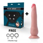 ROCK ARMY - REALISTYCZNE DILDO STRAP-ON Z PRZYSSAWKĄ NATURALNE 21.5 CM