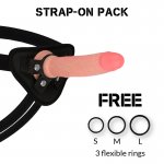 ROCK ARMY - REALISTYCZNE DILDO STRAP-ON Z PRZYSSAWKĄ NATURALNE 19 CM