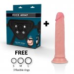 ROCK ARMY - REALISTYCZNE DILDO STRAP-ON Z PRZYSSAWKĄ NATURALNE 19 CM