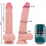 ROCK ARMY - REALISTYCZNE DILDO STRAP-ON Z PRZYSSAWKĄ NATURALNE 24 CM