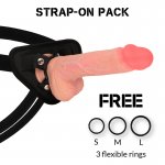 ROCK ARMY - REALISTYCZNE DILDO STRAP-ON Z PRZYSSAWKĄ NATURALNE 21 CM