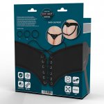 ROCK ARMY - UPRZĄŻ STRAP-ON DO PENISÓW 3 PIERŚCIENIE CZARNA