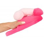 RÓŻOWE PLUSZOWE KAPCIE Z PENISEM I JĄDRAMI ROZMIAR 37-40