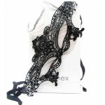 SANINEX - SEKSOWNA KORONKOWA MASKA CZARNA