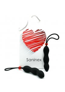 SANINEX - SILIKONOWA WTYCZKA ANALNA Z PIERŚCIENIEM CZARNA