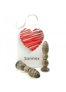 SANINEX - SILIKONOWE ELASTYCZNE DILDO CZARNE 13.5 CM