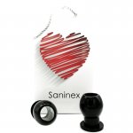 SANINEX - WTYCZKA ANALNA Z TUNELEM CZARNA 6.5 CM
