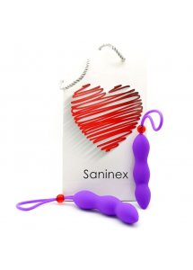 SANINEX - SILIKONOWA WTYCZKA ANALNA Z PIERŚCIENIEM FIOLETOWA