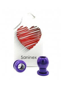 SANINEX - WTYCZKA ANALNA Z TUNELEM FIOLETOWA 6.5 CM