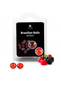 SECRETPLAY - BRAZYLIJSKIE KULKI 2 SZTUKI JEŻYNOWE