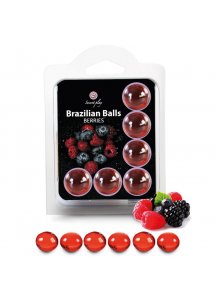 SECRETPLAY - BRAZYLIJSKIE KULKI 6 SZTUK JEŻYNOWE