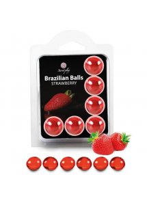 SECRETPLAY - BRAZYLIJSKIE KULKI 6 SZTUK TRUSKAWKOWE