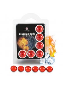 SECRETPLAY - BRAZYLIJSKIE KULKI 6 SZTUK EFEKT CIEPŁA I ZIMNA