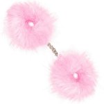 SECRETPLAY - RÓŻOWE KAJDANKI NA NADGARSTKI Z FUTERKIEM