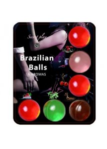 SECRETPLAY - BRAZYLIJSKIE KULKI 6 SZTUK RÓZNE SMAKI