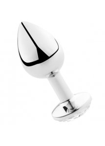 SECRETPLAY - KOREK ANALNY Z PRZEZROCZYSTYM KRYSZTAŁEM 8 CM