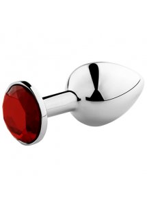 SECRETPLAY - KOREK ANALNY Z CZERWONYM KRYSZTAŁEM 9.5 CM L