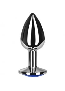 SECRETPLAY - KOREK ANALNY Z NIEBIESKIM KRYSZTAŁEM 9.5 CM L