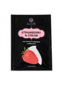 SECRETPLAY - LUBRYKANT INTYMNY EFEKT CIEPŁA TRUSKAWKA/ŚMIETANKA 10 ML