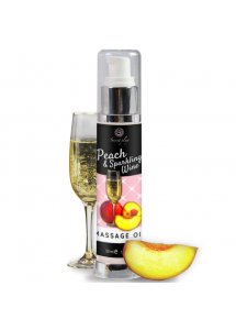 SECRETPLAY - OLEJEK DO MASAŻU EROTYCZNEGO BRZOSKWINIA/WINO MUSUJĄCE 50 ML