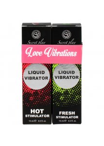 SECRETPLAY - ŻEL INTYMNY PŁYNNY WIBRATOR 2 SZT CHŁODZĄCY I ROZGRZEWAJĄCY