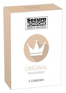 SECURA - PRZEZROCZYSTE PREZERWATYWY Z REZERWUAREM WILGOTNE 3SZT