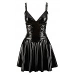 SEKSOWNA CZARNA SUKIENKA GORSET/VINYL DRESS