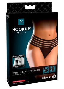 SZEROKIE STRINGI BEZ KROCZA Z KORKIEM ANALNYM