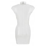 SEKSOWNA MINI SUKIENKA BEZ BIUSTU BIAŁA/VINYL DRESS