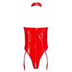 SEKSOWNE CZERWONE BODY BEZ BIUSTU Z OTWARTYM KROKIEM 