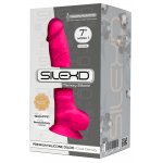 SILEXD - REALISTYCZNE DILDO Z ŻYŁAMI ŻOŁĘDZIEM I JĄDRAMI RÓŻOWE 17.5CM