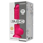 SILEXD - REALISTYCZNE DILDO Z ŻYŁAMI ŻOŁĘDZIEM I JĄDRAMI RÓŻOWE 24CM