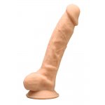 SILEXD - REALISTYCZNE DILDO Z ŻYŁAMI ŻOŁĘDZIEM I JĄDRAMI CIELISTE 18.8CM