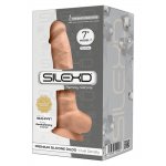 SILEXD - REALISTYCZNE DILDO Z ŻYŁAMI ŻOŁĘDZIEM I JĄDRAMI CIELISTE 18.8CM