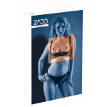 ZADO - CZARNY BIUSTONOSZ BEZ BIUSTU Z FISZBINAMI I REGULACJĄ RAMIĄCZEK