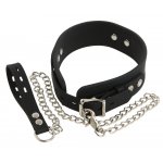 OBROŻA ZE SMYCZĄ NA ŁAŃCUSZKU/SILICONE COLLAR WITH LEASH