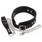 OBROŻA ZE SMYCZĄ NA ŁAŃCUSZKU/SILICONE COLLAR WITH LEASH