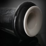 SIR RICHARDS - CZARNE SILIKONOWE DILDO NA UPRZĘŻY STRAP-ON