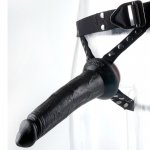 SIR RICHARDS - CZARNE SILIKONOWE DILDO NA UPRZĘŻY STRAP-ON