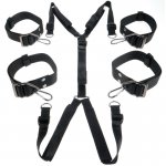 SIR RICHARDS - PASY DO KRĘPOWANIA POD MATERAC BDSM CZARNE