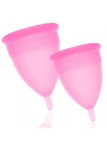 STERCUP - SILIKONOWY KUBECZEK MENSTRUACYJNY RÓŻOWY S+L