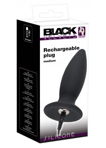 STOŻKOWY KOREK ANALNY WIBRACYJNY M(12,5CM)-BLACK VELVETS