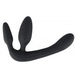STRAPLESS STRAP-ON - POTRÓJNY WIBRATOR DO STYMULACJI CZARNY