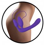 STRAPLESS STRAP-ON - DILDO DO DZIKICH GIER Z 3 WTYCZKAMI FIOLETOWY