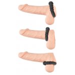 REBEL - ZESTAW 3 SILIKONOWYCH PIERŚCIENI NA PENISA CZARNE