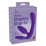 STRAPLESS STRAP-ON - POTRÓJNY WIBRATOR DO STYMULACJI FIOLETOWY